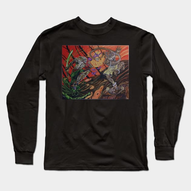 Yoshimitsu VS Dhalsim Long Sleeve T-Shirt by Hiawatha Cuffee GtG Creations